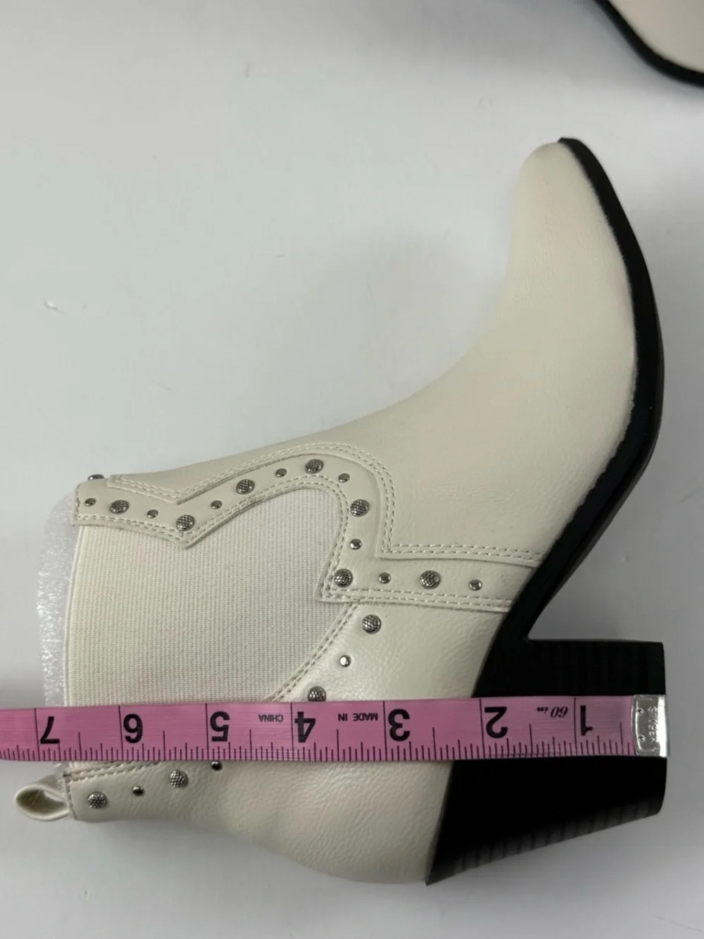 Sun + Stone Indiana Cowboy Booties Womens White 5M NEW